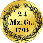 1794 Dukaten vierfahcer Doppelduplone Gold Münze