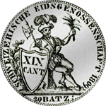 1809 Silber Münze Halber Neutaler Aargau 2 Frankenstück 