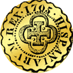 1705 Gold Münze 1/8 Quadrupel 1/2 Pistole Taler Spanien Escudo de oro