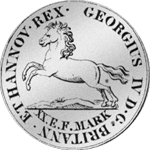 Rückseite Silber Münze Gulden Stück 1828