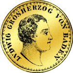 10 Gulden Stück Gold Münzen 1825