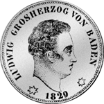 2 Gulden Stück Silber Münze 1829