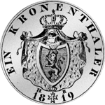 Kronen Taler Silber Münze 1819