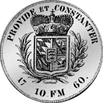 Rückseite Silber Münze Spezies Taler Konventions 1760