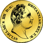 Sovereign 1 Pfund 1837 Gold Münze
