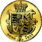 1837 Pfund 1 Sovereign Rückseite Münze Gold