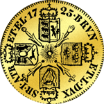 1725 Rückseite Gold Münze Guinee