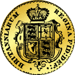 1842 Gold Münze Sovereign 1/2 