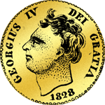 1828 1/2 Sovereign Gold Münze
