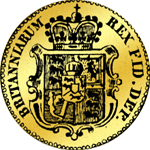1828 Gold Münze 1/2 Sovereign Rückseite