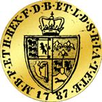 1787 Guinee 1/2 Rückseite Gold Münze