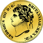 Gold Münze Doppelter Sovereign 1823
