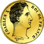 1830 Gold Münze Franken Stück 40 