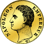 1805 Münze Franken Gold Stück 40 Rückseite