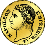 1813 Münze Gold 20 Franken Rückseite Stück