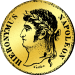 1808 Gold Münze Franken Stück 20 Rückseite