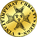 1719 Münze Gold Luisdór Malterser Kreuz