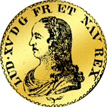 1726 Gold Schild Louisdór Münze Rückseite
