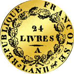 1793 Gold Münze Rückseite Liver Stück 24