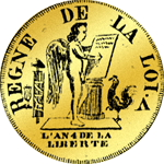 1792 Gold Liver Münze Stück Louisdór 24 