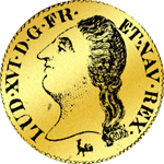 1786 Gold Louisdór Münze 24 Liver Stück