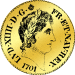 Gold Münze Louisdór 1701