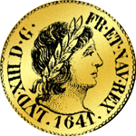 1641 Louisdór Halber Gold Münze