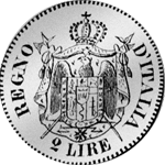 1807 Münze Silber Lire 2 Rückseite