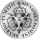 1711 Ecu Blanc Silber Münze Rückseite