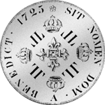 1725 Ecu Blanc Münze Silber Rückseite