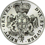 Scudo di Giovani Baptista Silber Münze 1672
