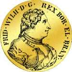 1735: Doppelter Friedrichsdór Gold Münze
