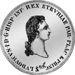 1801 Silber Münze Hetrurien Pisis Taler 