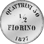 1827 Münze Silber Fiorino Halber