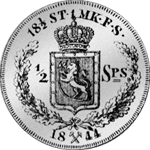 1844 2 1/2 Mark 60 Schilling 1/2 Spezies Taler Münze Silber Rückseite