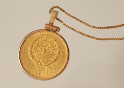 Gold aus Mexiko wie Pesos Goldmünze